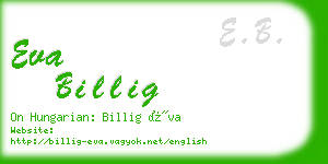 eva billig business card